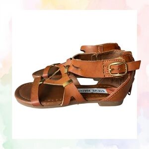 Steve Madden Brown Leather Sandals with Ankle Straps